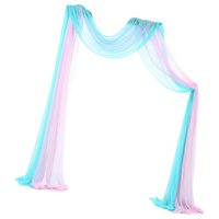 Magideal - Boda Draping Party Telón De Fondo Paneles Recepción Swag 70X550Cm Para Hogar Foto Telón De Fondo Escenario , Rosa Y 1X Rosa 1X Azul Cielo