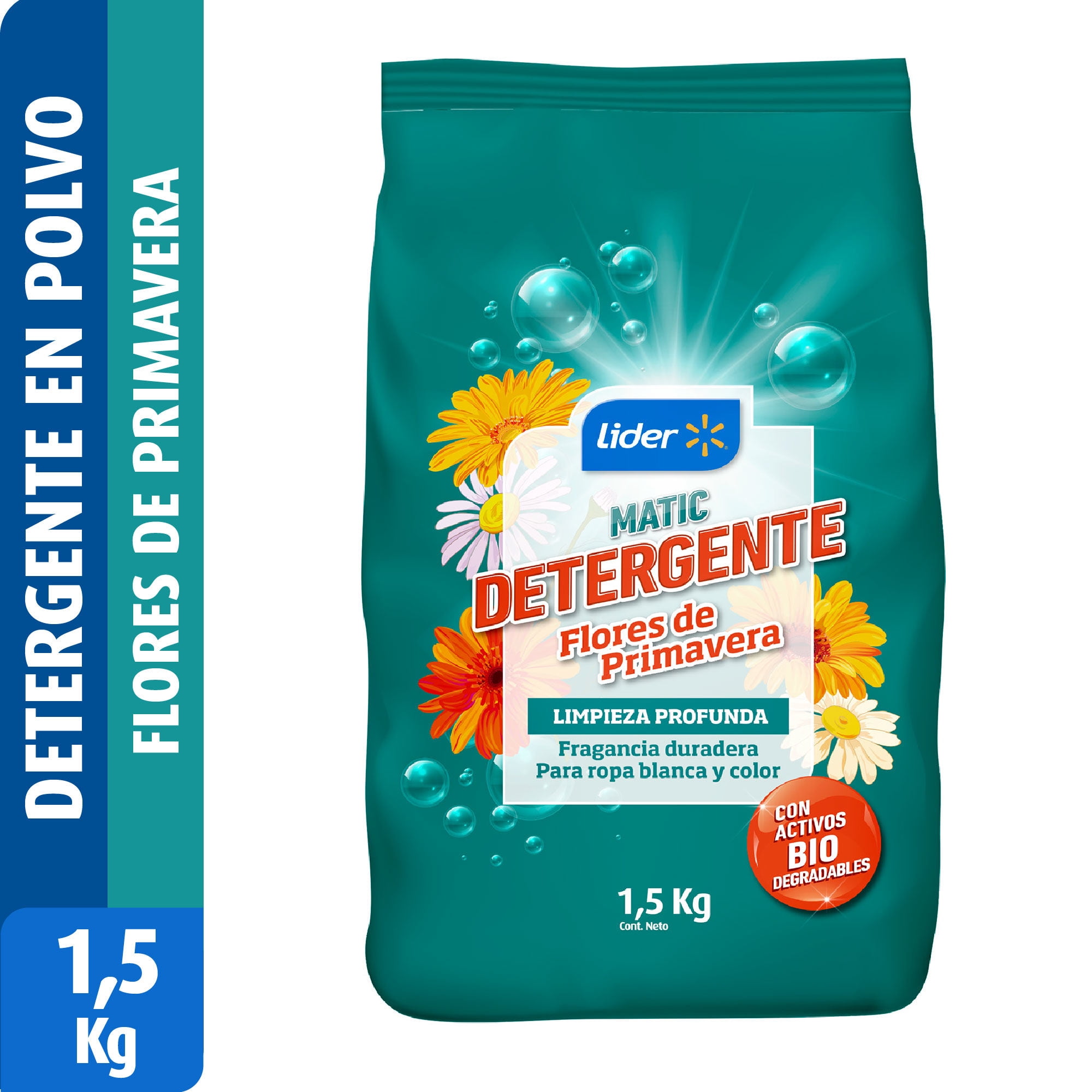 Detergente Polvo Flores De Primavera Bolsa 1,5 kg Lider
