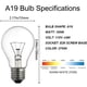 thumbnail image 2 of Bombilla incandescente Hrsovii A19, transparente, 100 W, 2700 K (paquete de 4), 2 of 9
