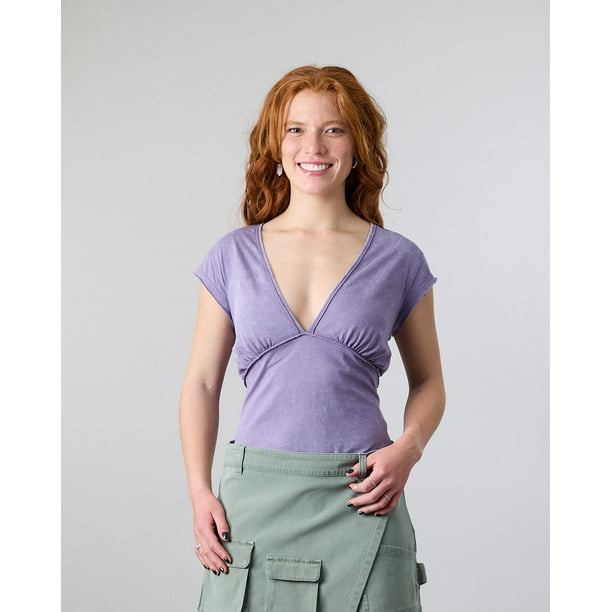 Polera Mujer escote V Algodón Polemic
