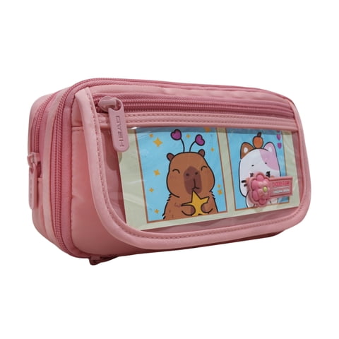 Pen+Gear - Estuche Pencil 2026 Color Block Pink Head