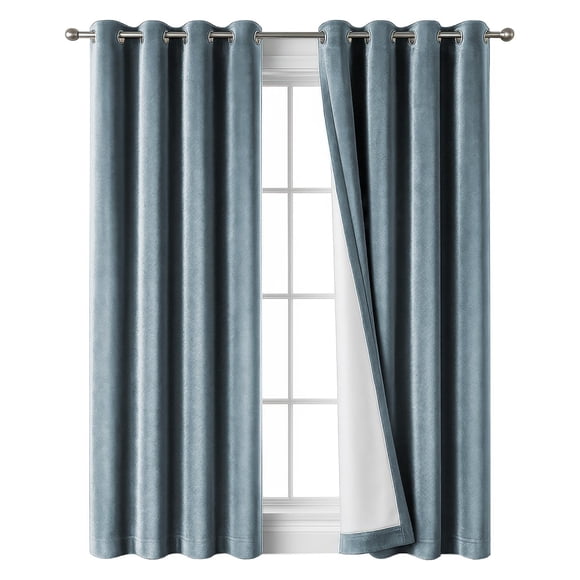CORTINA BLACKOUT 100% 140x230CM TEXTURA TERCIOPELO turquesa