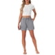 thumbnail image 2 of INSPIRE CHIC Pantalones Cortos de Pijama de Punto de Algodón para Mujer Ropa de Descanso Suave con Cintura Elástica Ajustable y Bolsillos XL Gris, 2 of 6