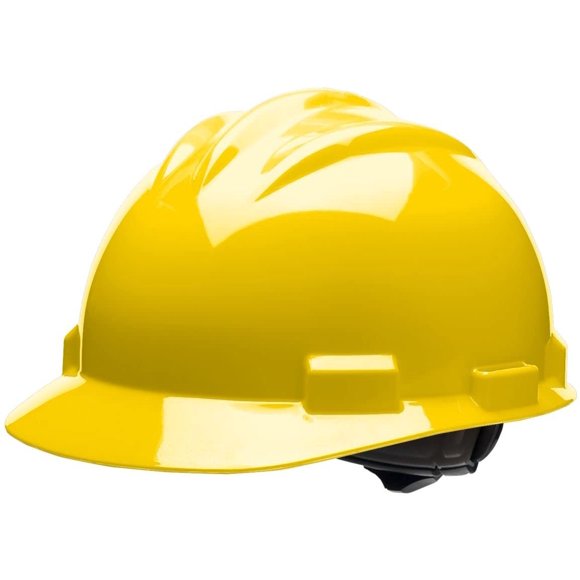 Casco de seguridad Bullard S61 estilo gorra con ajuste de matraca de 4 puntos, amarillo