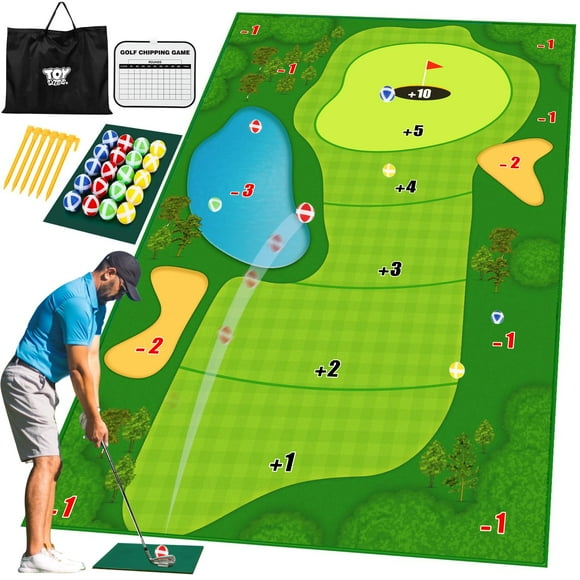 Alfombrillas de práctica de golf TOY Life para toda la familia con 20 pelotas