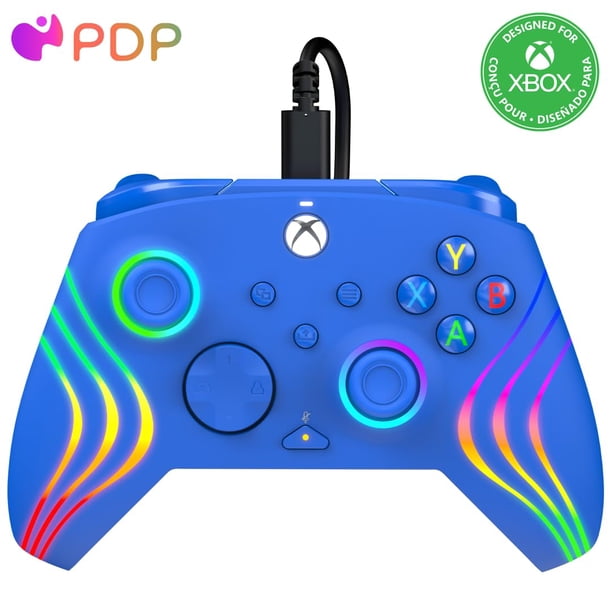 Control gaming PDP Afterglow Wave Enhanced para Xbox Series X|S, Xbox One y PC con Windows 10/11