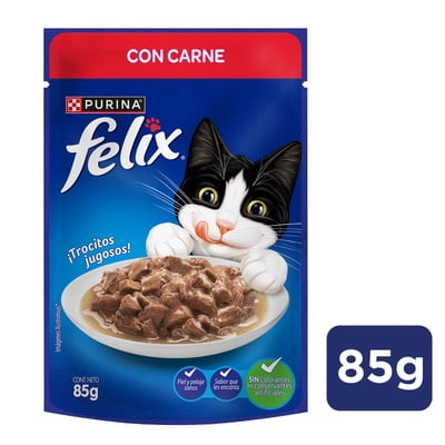 Alimento Húmedo Gato Adulto Sabor Carne Pouch 85 G Felix