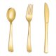 thumbnail image 1 of Juego De Utensilios De Plástico Dorado 160 Piezas Para Fiestas Bodas, 1 of 8