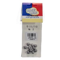 Plomo De Pesca Bolita #2 (Sobrex10) C/U 2Gr 6Mm Silver Wave