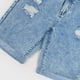 thumbnail image 4 of Short Niño Denim Roturas Graffiti Azul Medio Corona, 4 of 5