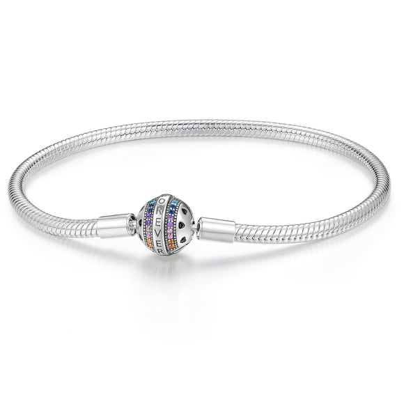 Pulsera LNQOBU de plata esterlina 925 con cadena serpiente para mujer