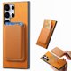 thumbnail image 5 of Funda de Cuero Magnética con Tarjetero para Samsung Galaxy S24 Ultra Cubierta Delgada Amarillo, 5 of 5