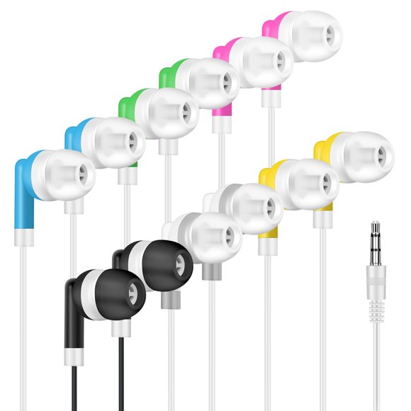 AUDÍFONOS YFSFQS con cable - Pack de 100 unidades multicolores