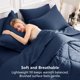 thumbnail image 4 of Juego de ropa de cama CozyLux Queen 7 piezas, azul marino, sobredimensionado, 4 of 9