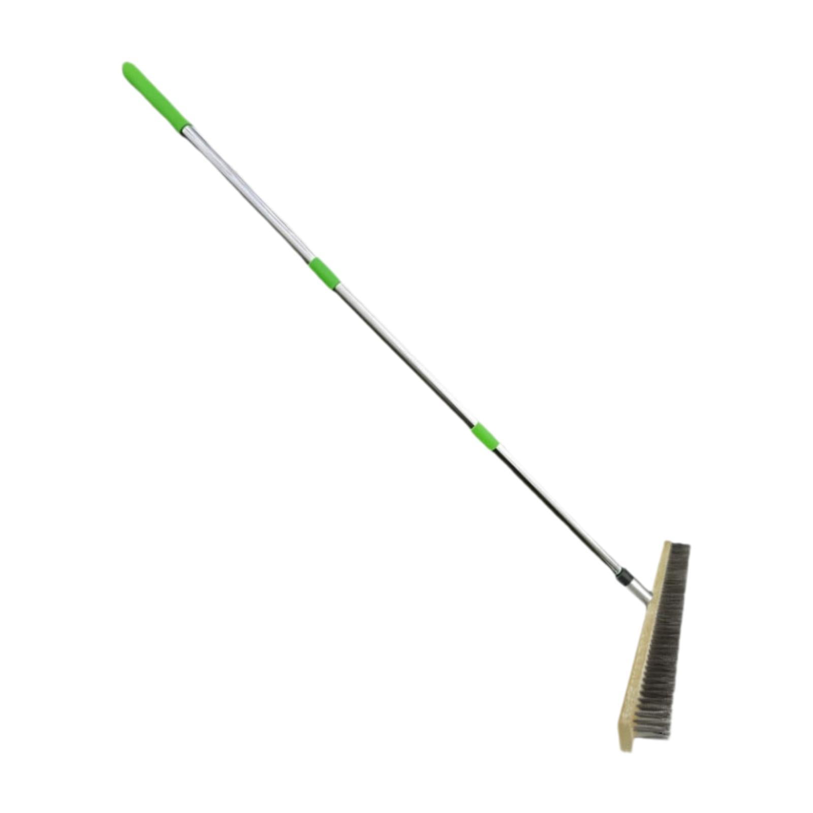 Magideal - Cepillo De Alambre De Acero Inoxidable Para Suelo, Cerdas De Metal, Mango Largo, Herramienta De Limpieza Versátil Para Cubierta De Alambre De Hormigón Cabezal De Cepillo De 50 Cm