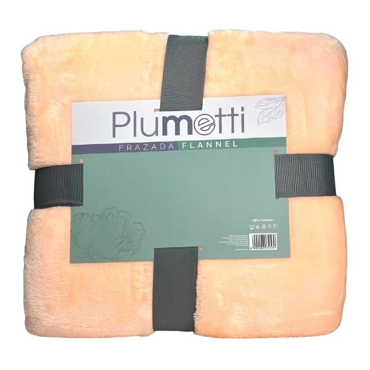 Frazada Flannel 1.5 Plazas / Salmón – Plumetti