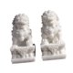 thumbnail image 1 of 2 Estatuas De León De Regalo, Esculturas De Piedra En Miniatura Para El Estante De La Sala De Estar Del Hogar, Color Blanco, 1 of 3