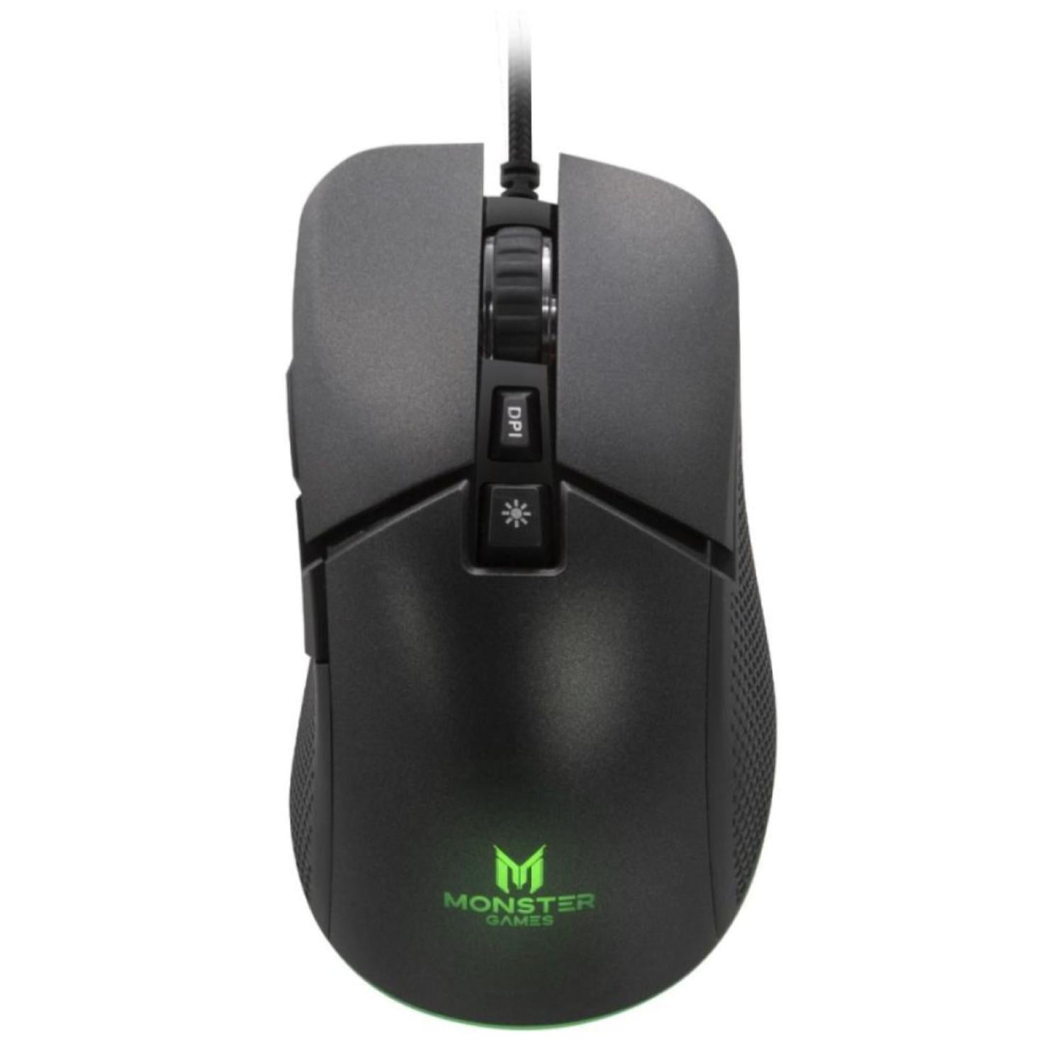 Monster Games - Mouse Gamer Usb Rgb 6b 8000dpi Negro Storm
