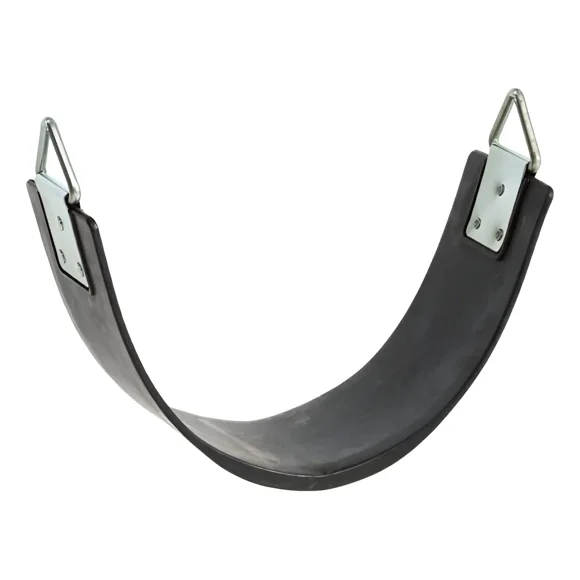 Columpio Asiento Flexible Caucho Acero Negro