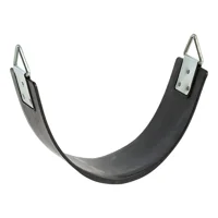 Patio Parque Spa - Columpio Asiento Flexible Caucho Acero Negro
