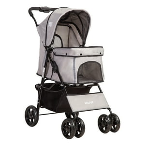 Bebesit - Coche Mascota Plegable Pro Perro Gato Gris Beepet