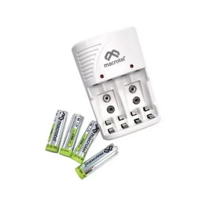 Cargador De Pilas Macrotel + 4 Pilas Aa 2300Ma