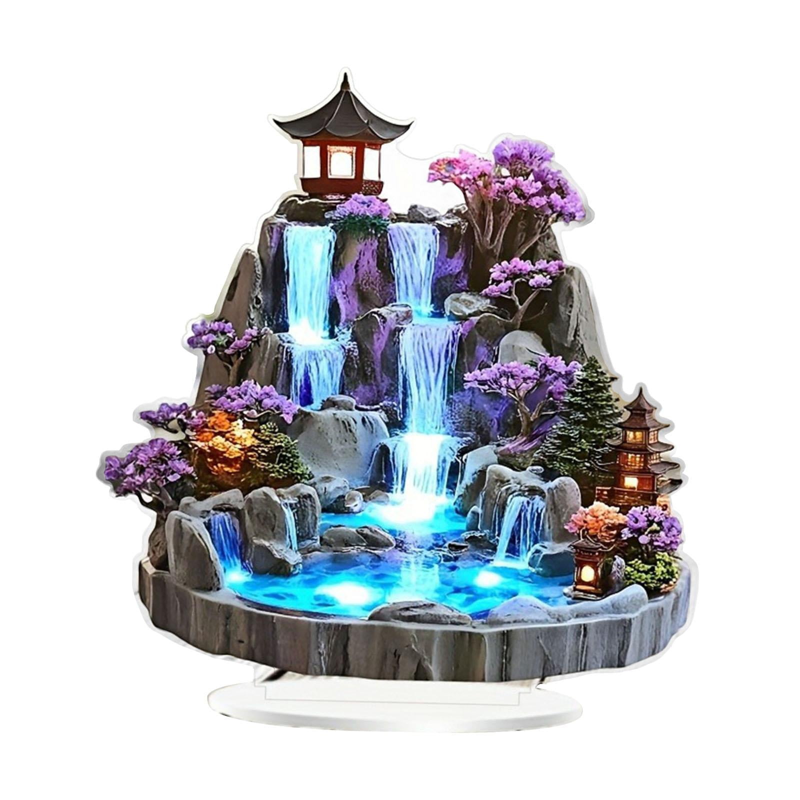 Bothyi - Placa Acrílica Decorativa Para Fuente De Agua De Mesa 2d Para Escritorio De Sala De Estar