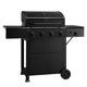 thumbnail image 1 of Parrilla 4 Quemadores + Quemador Lateral Negro Mate, 1 of 6