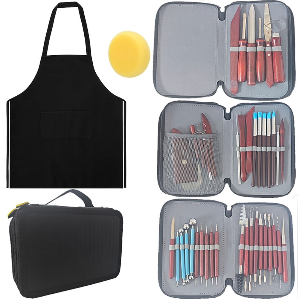 Xusx111 - 43pcs Herramientas De Cerámica, Herramientas De Arcilla, Herramientas De Escultura, Kit De Cerámica, Herramientas De Arcilla Seca Al Aire, Kit De Arcilla De Cerámica Para Rueda De Cerámica,