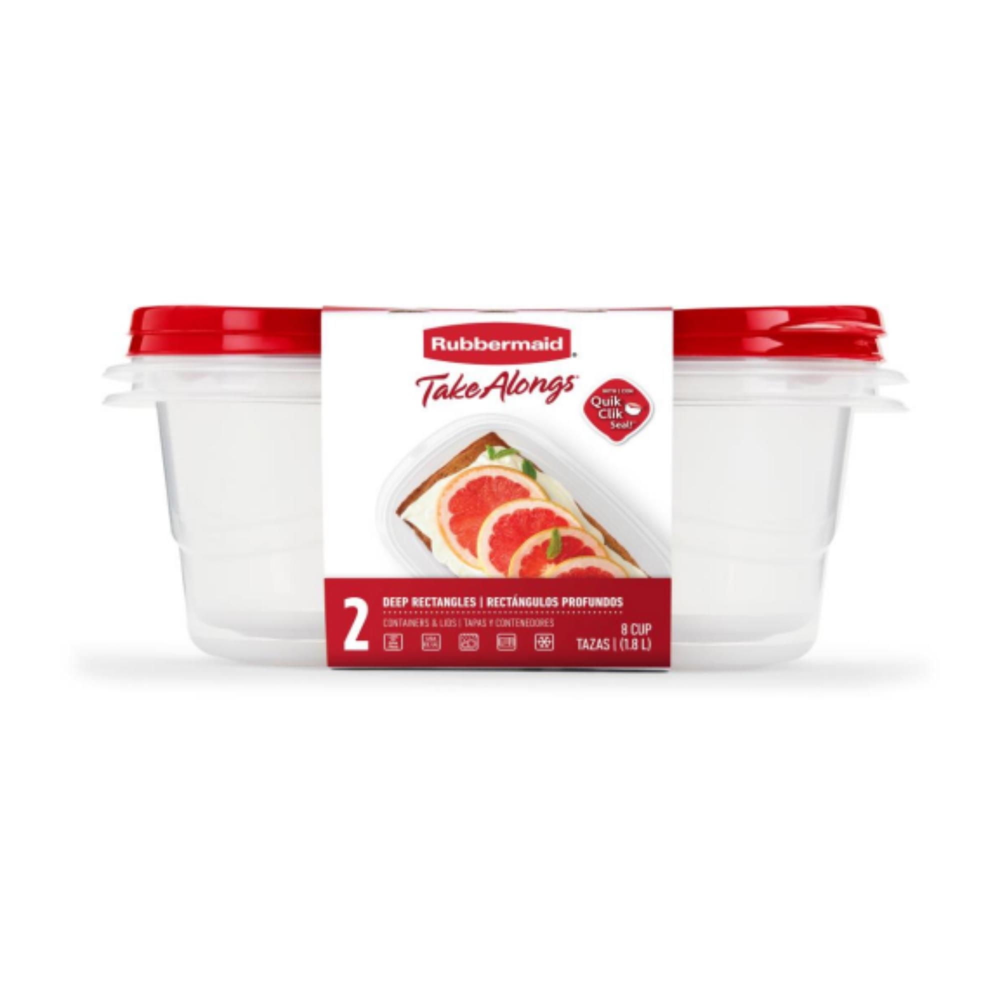 Rubbermaid - Pack De Contenedor Takealongs 1.8l Plástico 2 Piezas Transparente