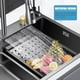 thumbnail image 3 of Fregadero De Cocina con Cascada negro Acero Inoxidable 304 con Extraíble Grifo Engrosado Tarja Negra para Cocina Fregadero de Una Tarja con Múltiples Accesorios (75 x 45 cm), 3 of 8
