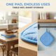 thumbnail image 5 of Soportes para ollas, salvamanteles de poliéster resistentes al calor, almohadillas antideslizantes para encimeras, soportes para ollas de horno para cocina, cocina, horneado azul cielo 4 piezas, 5 of 6