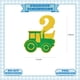 thumbnail image 2 of Cake Topper Vorceary Tractor 2 Birthday Glitter Boy 2 años, 2 of 7