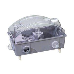 Ioensy - Jaula Para Hámster, Transpirable, Transparente, Para Erizos, Ratones, Conejos, Color Gris