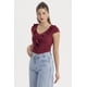 thumbnail image 2 of Polera Mujer Con Vuelos Rojo, 2 of 4