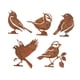 thumbnail image 4 of 5 decoraciones de pájaros de metal oxidado, silueta de pájaro, jardín, patio, arte, decoración de valla navideña, adornos de jardín para balcón y pati Estilo A, 4 of 5