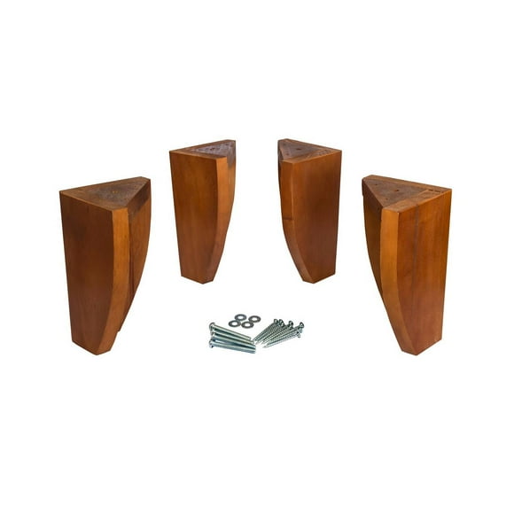 Kit de 4 patas para cama Europeo marca cic originales color Miel
