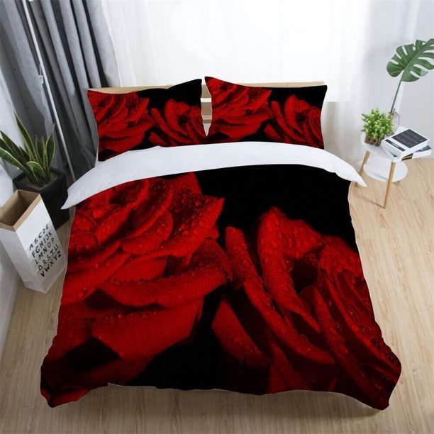 Adult Floral Animal Skin Print Tiger Butterfly Quilt Duvet Cover Set3-Piece Bedding Set