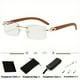 thumbnail image 5 of Trendy Men's Frameless Rectangle Sunglasses with UV400 Protection, 5 of 5