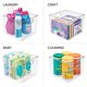 thumbnail image 2 of Papelera organizadora de almacenamiento mDesign Ligne Collection de plástico transparente, 2 of 9