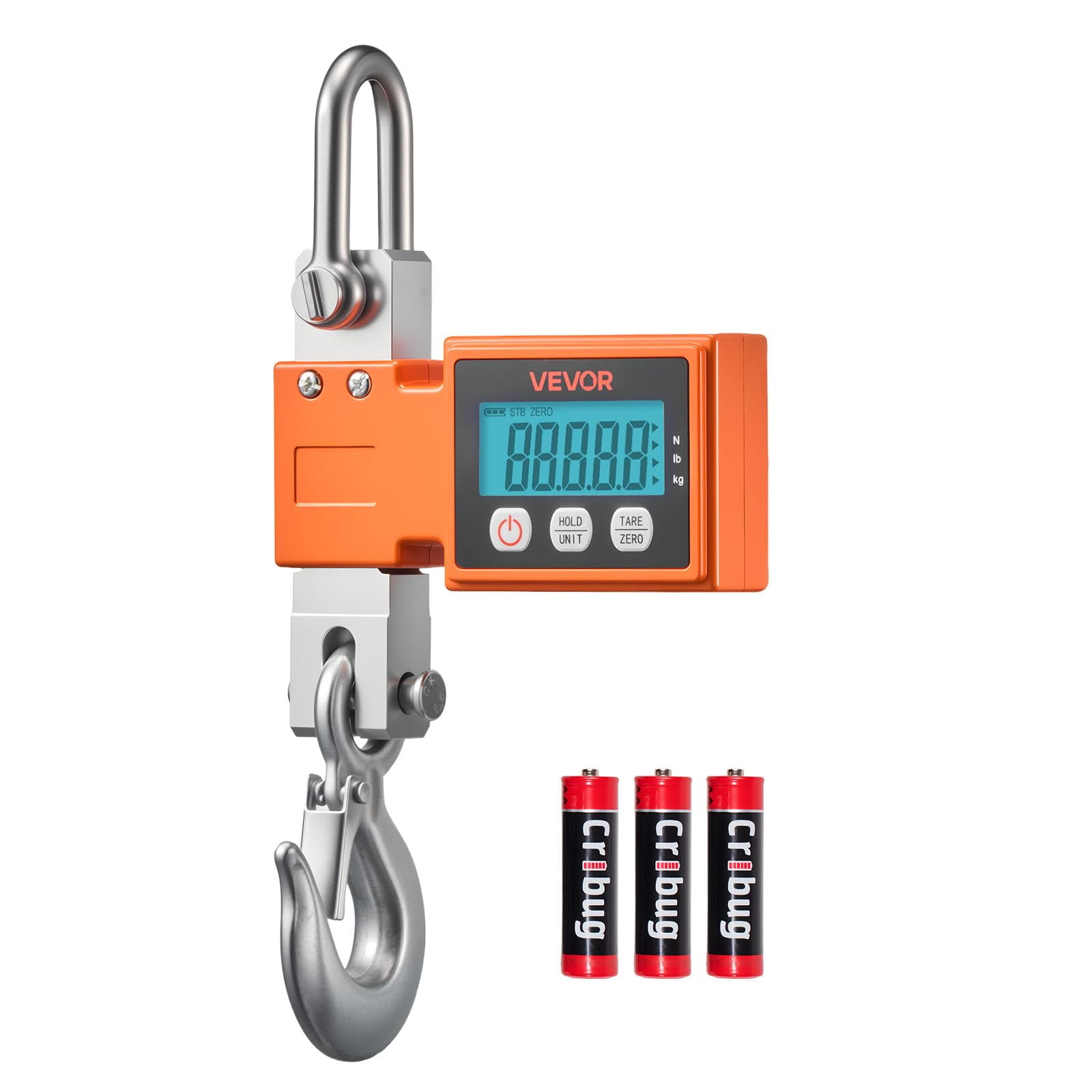 Báscula De Grúa Vevor Digital De 500 Kg De Capacidad Máxima Con Pantalla Lcd