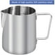 thumbnail image 2 of Jarra de leche, jarra de leche, jarra de leche de acero inoxidable, espumador de leche para capuchino y café con leche, color plata, 2 of 6