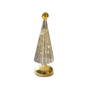 Magideal - Mini Árbol De Navidad, Luz De Noche, Lámpara De Noche De Moda, Decoración Del Hogar, Exhibición De Mesa, Fiesta, Boda, Decoración Festiva Navideña Dorado