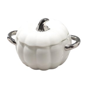 Bothyi - Bandeja Para Servir Olla Para Estofado, Fácil De Limpiar, Con Tapa, Para Aperitivos De Fiesta De Boda, Color Blanco