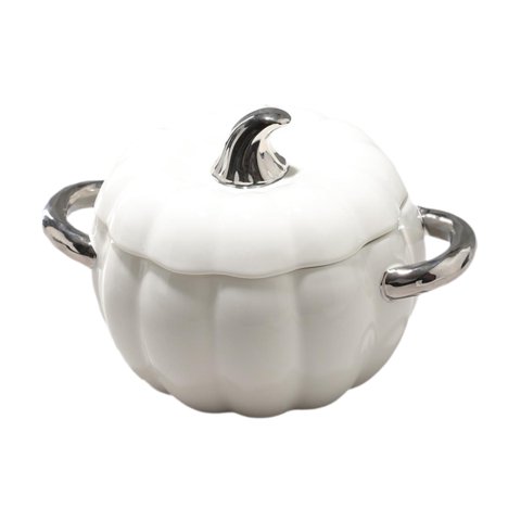 Bothyi - Bandeja Para Servir Olla Para Estofado, Fácil De Limpiar, Con Tapa, Para Aperitivos De Fiesta De Boda, Color Blanco