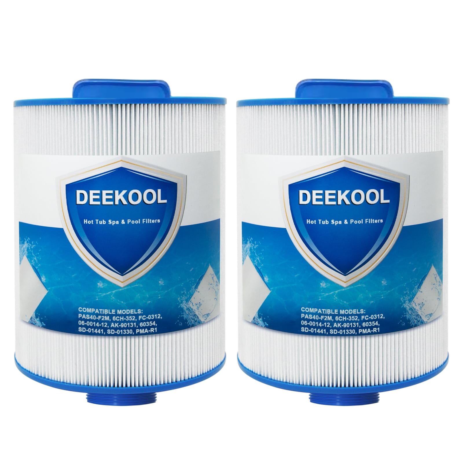 Cartucho De Filtro De Spa Deekool Pas40-f2m, 40 Pies Cuadrados, Paquete De 2