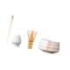 thumbnail image 1 of Juego De Té Matcha, Regalo Para Amantes Del Té, Batidor De Matcha De Bambú Hecho A Mano Y Soporte, Blanco Y Rosa, 1 of 5