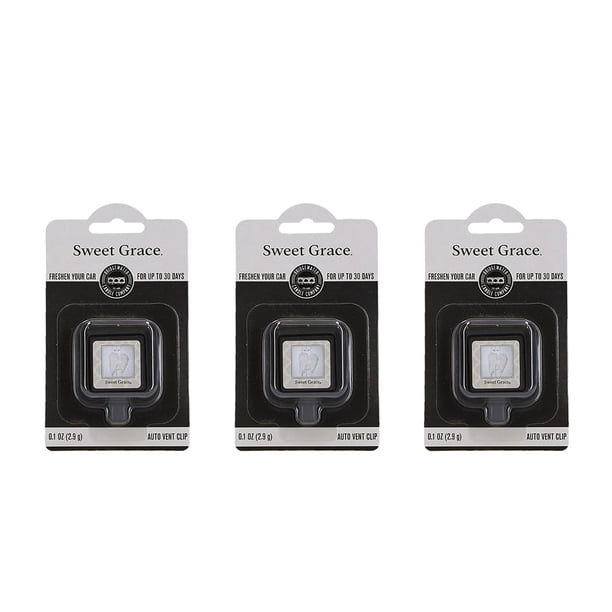 Ambientador para coche Bridgewater Candle, clip de ventilación automática, paquete de 3