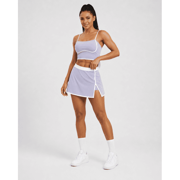 Conjunto Deportivo Mujer Top y Falda Short Premium