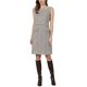 thumbnail image 1 of INSPIRE CHIC Vestido sin mangas de tweed para mujer, atuendo de maestra para el regreso a clases, vestido de oficina con cuello barco, color marrón beige, 1 of 5